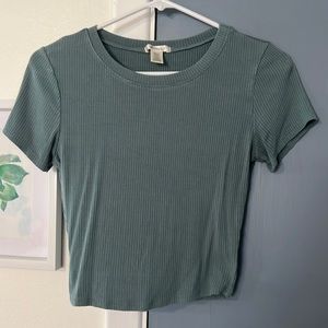 Womens blue crop top